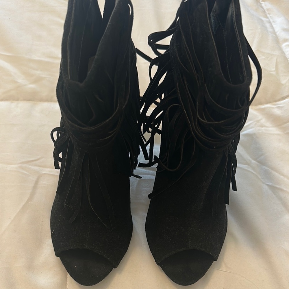 Adriana New York Black High Heel Ankle Boots